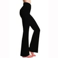 thumbnail image 1 of Diufon Flare Pants for Women Casual Solid Color Legging Pants Elastic High Waist Yoga Pants with Pockets, 1 of 7