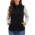 thumbnail image 1 of Diufon Fleece Vest for Women Full Zip Stand Collared Sleeveless Jackets Fall Winter Warm Outerwear with Pockets, 1 of 7