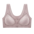 thumbnail image 1 of Diufon Front Clasp Bras for Women Underwireless Comfy Bras Solid Color Full Coverage Bras, 1 of 5