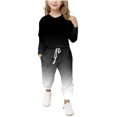 thumbnail image 1 of Diufon Girls Athletic Sets Spring Summer Gradient Color Long Sleeve Tops and Drawstring Pants with Pockets, 1 of 6