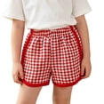thumbnail image 1 of Diufon Kids Shorts Boys Girls Elastic High Waist Sport Running Gingham Shorts Summer Fashion Plaid Short Pants, 1 of 9