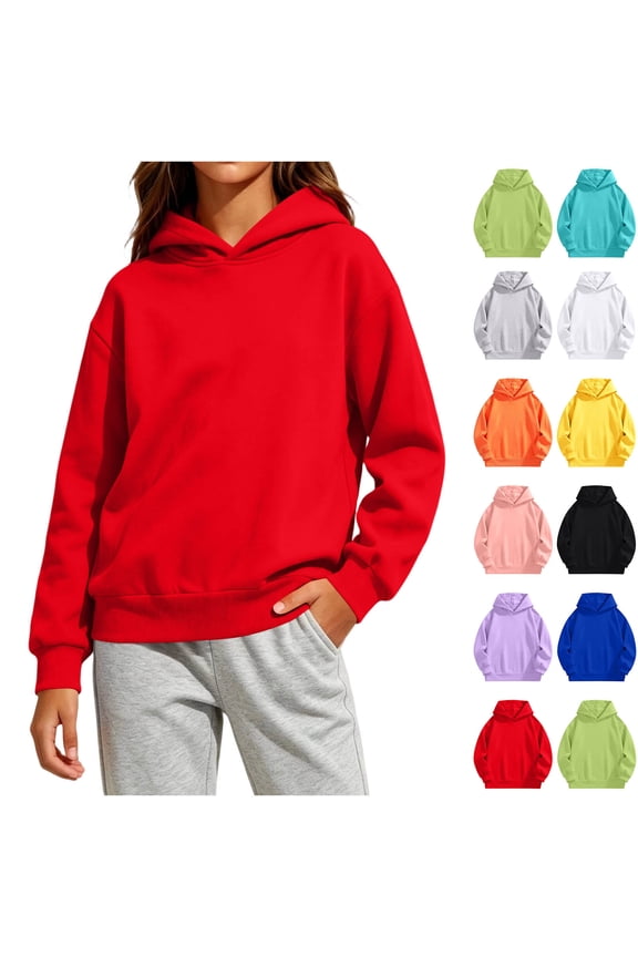 Girls Boys Hoodies Unisex Kids Long Sleeve Casual Hooded Sweatshirts Going Out Fall Winter Warm Pullover Tops