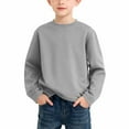 thumbnail image 1 of Diufon Boys Girls Long Sleeve Shirts Fall Winter Warm Crewneck Tee Tops Casual Thermal Pullover for Kids, 1 of 8