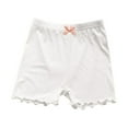 thumbnail image 1 of Diufon Girls Cotton Shorts Summer Casual Solid Color Ruffle Hem Shorts Elastic Waist Bow Shorts, 1 of 4