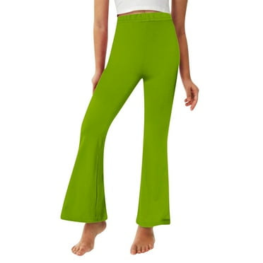 Diufon Girls Flared Yoga Leggings Teen Stretch Elastic High Waist Sports Running Pants Bootcut Workout Pant