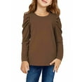 thumbnail image 1 of Diufon Girls Knitted Pullover Sweaters Casual Loose Long Sleeve Warm Crewneck Tops Soft Solid Color Blouse, 1 of 8