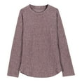 thumbnail image 1 of Diufon Girls Knitted Pullover Sweaters Casual Loose Long Sleeve Warm Crewneck Tops Soft Solid Color Blouse, 1 of 5