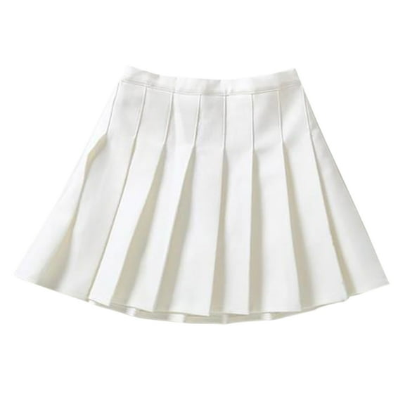Diufon Girls Pleated Short Skirt Built in Shorts Little Kid Athletic Tennis Skirts Uniform Solid Color Skirts