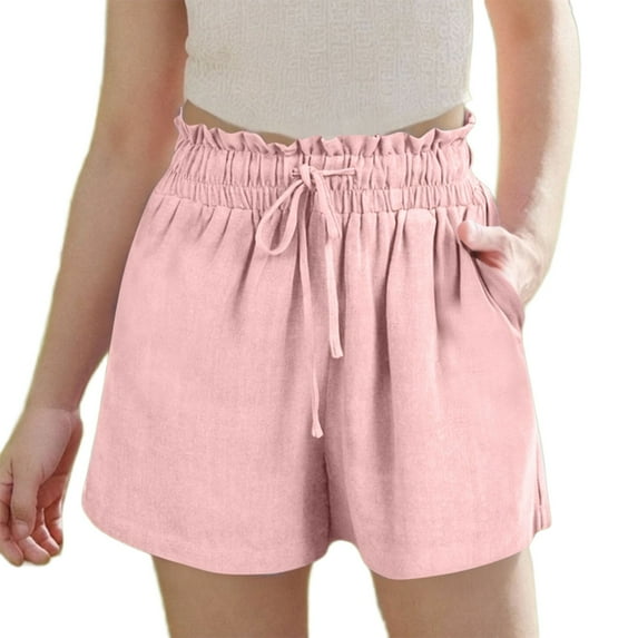Diufon Girls Summer Shorts Casual High Waisted Wide Leg Pull On Shorts Kids Drawstring Boho Shorts with Pockets