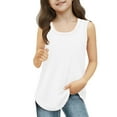 thumbnail image 1 of Diufon Girls Tank Tops Kids Summer Crewneck Sleeveless Shirts Casual Sport Dance Yoga Vest Shirts 3-14 Years, 1 of 9