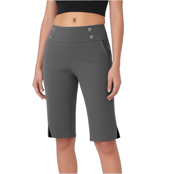 Diufon Golf Shorts for Women Stretch High Waisted Office Work Pants Casual Yoga Dress Short Pants with Pockets