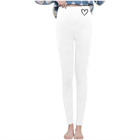 Diufon High Waisted Fleece Lined Leggings Thickened Slim Winter Warm Yoga Pants Solid Color Bottoms Legging