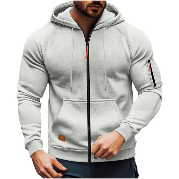 Diufon Hoodies for Men Zip up Lightweight Hoodie Casual Long Sleeve Sweatshirt Fall Fashion Jackets with Pockets