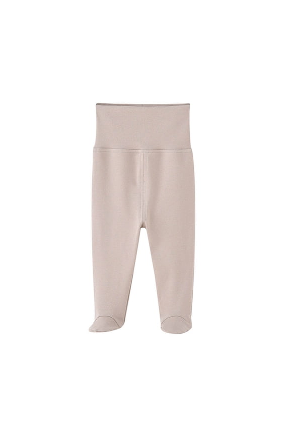 Infant Baby Boys Girls Pants Newborn Soft Cotton High Waist Footed Pants Casual Leggings with Feet