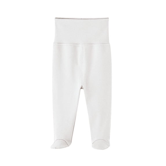 Diufon Infant Baby Boys Girls Pants Newborn Soft Cotton High Waist Footed Pants Casual Leggings with Feet