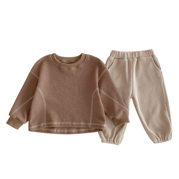 Diufon Infant Baby Clothes Outfit Newborn Boy Girl Fall Winter Thickened Warm Knitted Cotton Sweaters and Pants