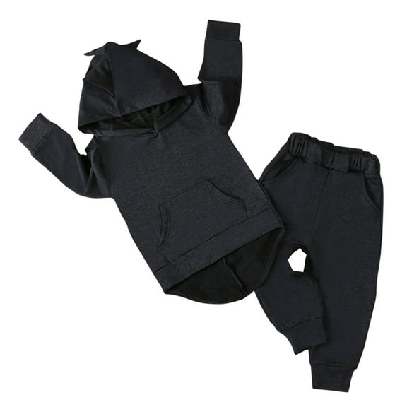 Diufon Infant Boy Girl Sweatshirt Outfits Long Sleeve Hooded Tops and Pants Cute Birthday Party Tracksuits Set