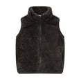 thumbnail image 1 of Diufon Kids Boys Girls Plush Vest High Neck Sleeveless Jackets Full Zipper Fleece Tops with Pockets, 1 of 7