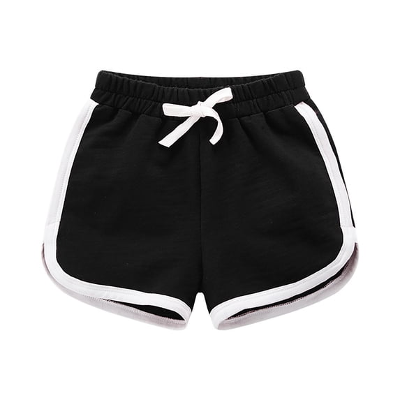 Diufon Kids Lounge Shorts Summer Elastic Waist Drawstring Lounge Shorts Solid Color Sports Shorts