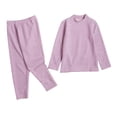 thumbnail image 1 of Diufon Kids Warm Pajamas Set Long Sleeve Sleepwear Soft Pants Winter Homewear Base Layer Loungewear Sets, 1 of 7