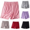 thumbnail image 1 of Diufon Cotton Shorts for Women Elastic Waist Lounge Shorts Summer Solid Color Homewear Shorts, 1 of 7