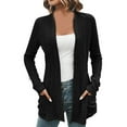 thumbnail image 1 of Diufon Knit Womens Cardigan Fall Casual Solid Color Tops Long Sleeve Coats with Pockets, 1 of 4