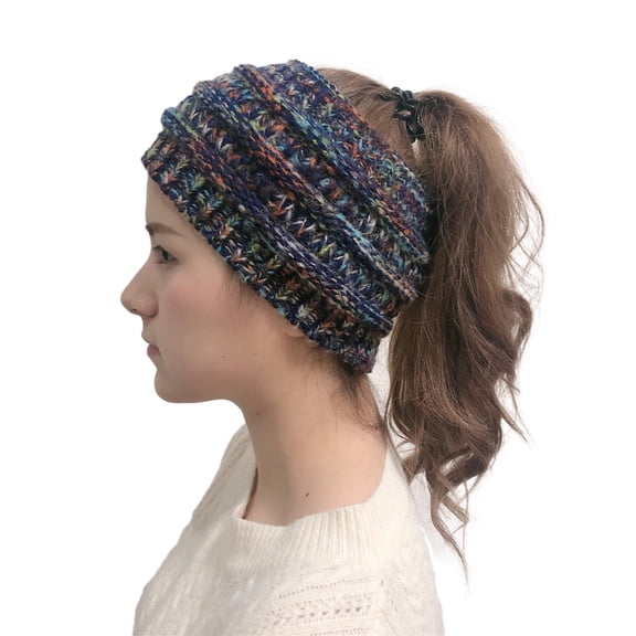 Diufon Knitted Headbands for Women Winter Ear Covered Wrap Cap Soft Stretch Fleece Lined Pullover Headband