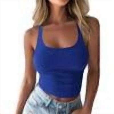 Diufon Crop Tank Tops for Women Ribbed Workout Cropped Top Sleeveless Basic Summer Camisole Slim Clothes