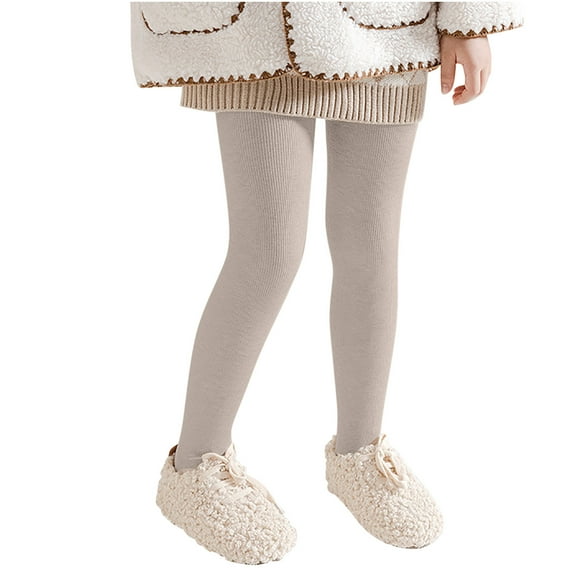 Diufon Legging Pant for Girls Tights Fall Winter Warm Knitted Pantyhose for Kids Thickened Solid Color Long Stockings