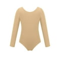 thumbnail image 1 of Diufon Leotards for Kids Girls Little Children Gymnastic Bodysuit Solid Color Stretch Long Sleeve Tops for Dance, 1 of 5