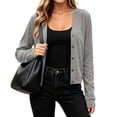 thumbnail image 1 of Diufon Lightweight Cardigans for Women Long Sleeve Fall Thin Button Front Cardigans Ladies Dressy Casual Blouses, 1 of 10