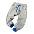 thumbnail image 1 of Diufon Little Boys Girls Joggers Sweatpants Fall Winter Athletic Cotton Cropped Pants Drawstring Elastic Waist Pant, 1 of 4