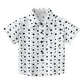 thumbnail image 1 of Diufon Kids Shirts Summer Trendy Printed Tees Lapel Collar Short Sleeve Tshirts with Pockets, 1 of 3
