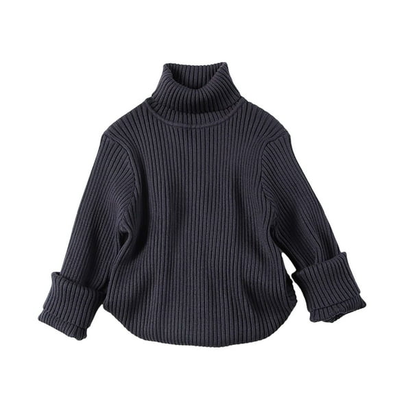 Diufon Little Kids Sweaters Toddler Baby Boys Girls Turtleneck Long Sleeve Thickened Warm Pullover Knitwear
