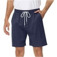 thumbnail image 1 of Diufon Lounge Mens Shorts Elastic Waist Drawstring Shorts Casual Plus Size Shorts with Pockets, 1 of 6