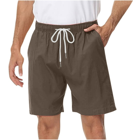 Diufon Lounge Mens Shorts Elastic Waist Drawstring Shorts Casual Plus Size Shorts with Pockets