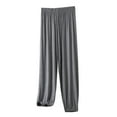 thumbnail image 1 of Diufon Lounge Pants for Women Elastic Waist Comfortable Pants Solid Color Casual Loose Pants, 1 of 4