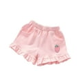 thumbnail image 1 of Diufon Lounge Shorts for Toddler Girls Elastic Waist Shorts Printed Ruffle Hem Shorts with Pockets, 1 of 7