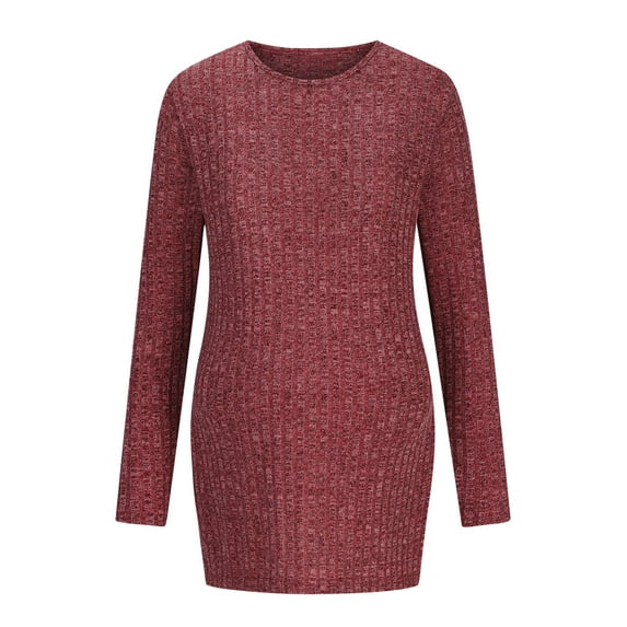 Diufon Maternity Knitted Long Sleeve Top for Women Fall Winter V neck Slit Warm Blouse Casual Trendy Loose Clothes