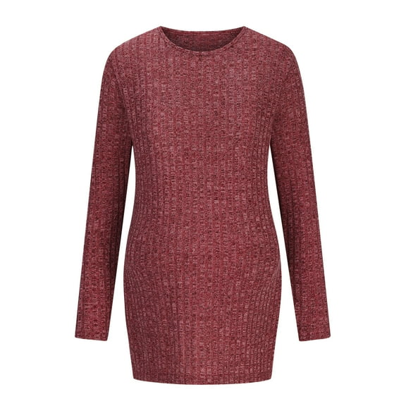 Diufon Maternity Knitted Long Sleeve Top for Women Fall Winter V neck Slit Warm Blouse Casual Trendy Loose Clothes