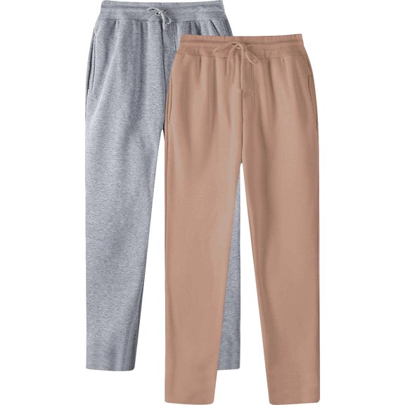 Diufon Men's Athletic Running Pants Casual Elastic Waisted Drawstring Straight Leg Sweatpants with Pockets 2 Pieces