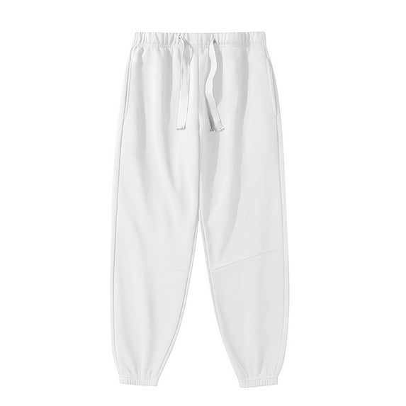 Diufon Men's Athletic Running Pants Casual Elastic Waisted Drawstring Wide Leg Loose Sweatpants with Pockets