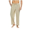 thumbnail image 1 of Diufon Men's Casual Wide Leg Pants Elastic Waist Drawstring Loose Pant Soft Breathable Trousers with Pockets, 1 of 6
