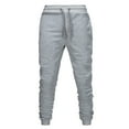 thumbnail image 1 of Diufon Men's Fleece Pant Casual Elastic Waisted Drawstring Warm Sweatpants Solid Color Versatile Pants with Pockets, 1 of 6