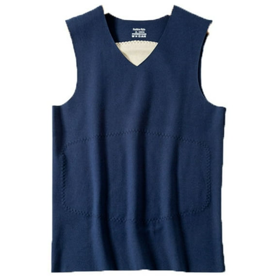 Diufon Men's Sleeveless Tank Top Casual Warm Workout Solid Color V Neck Undershirt Lightweight Athletic A-Shirts