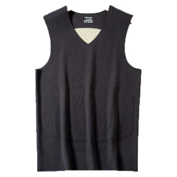 Diufon Men's Sleeveless Tank Top Casual Warm Workout Solid Color V Neck Undershirt Lightweight Athletic A-Shirts