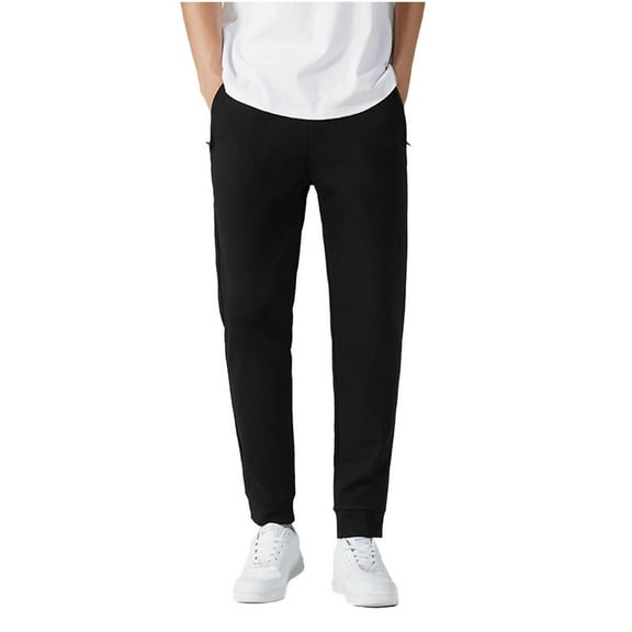 Diufon Men's Straight Leg Casual Pants Elastic Waist Lightweight Breathable Athletic Trousers with Pockets