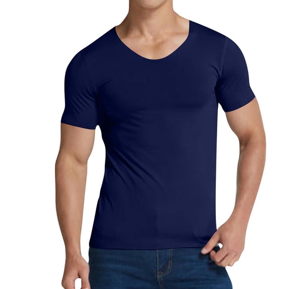 Diufon Men's T-Shirts Summer Short Sleeve Crewneck Undershirt Casual Slim Gym Workout Tops
