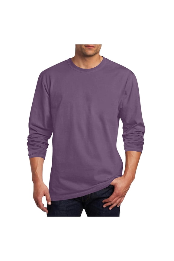 Mens Long Sleeve Shirts Soft Lightweight Thermal Undershirts Fall Winter Warm Pullover Tee Tops