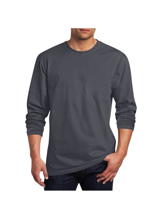 Mens Long Sleeve Shirts Soft Lightweight Thermal Undershirts Fall Winter Warm Pullover Tee Tops